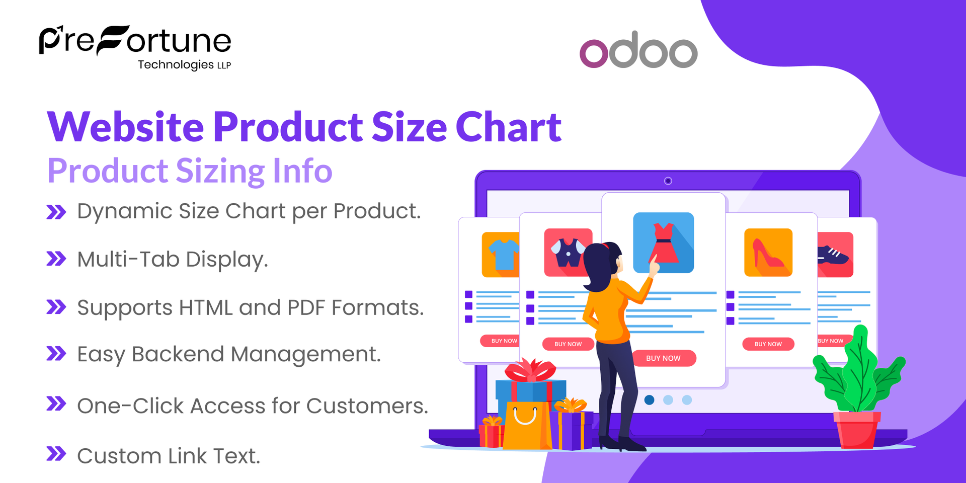Website Product Size Chart